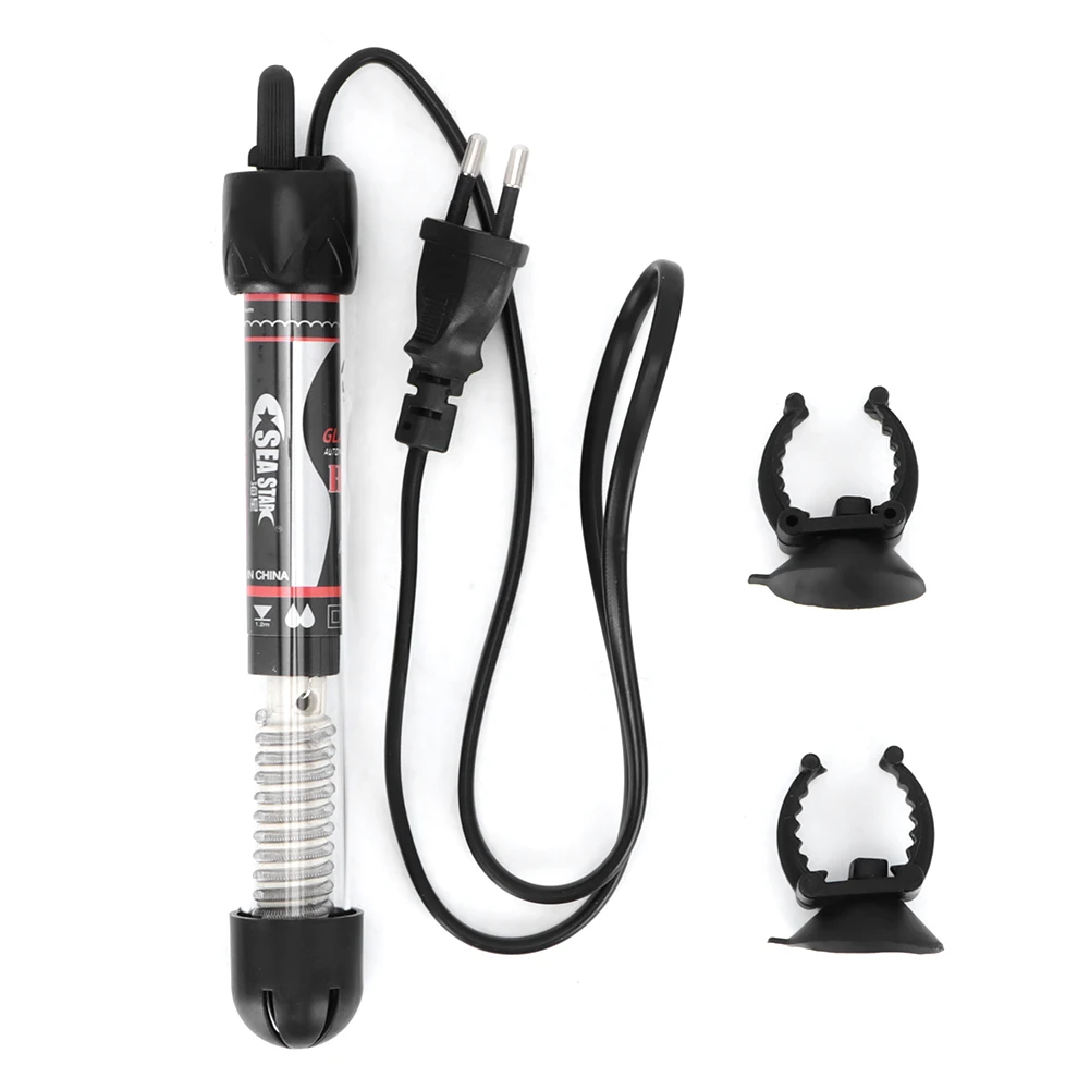 Calentador de agua sumergible para acuario HX-906, varilla calefactora para acuario, calentador de agua ajustable sumergible para peces