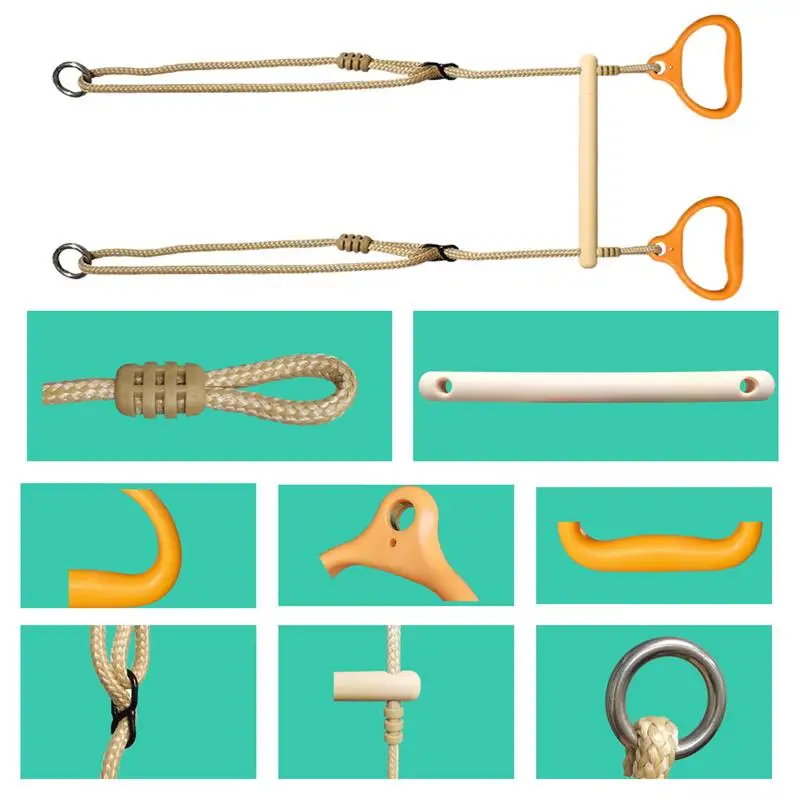Trapeze Swing Bar GYM อุปกรณ์แหวน ERGONOMIC ตลก Sensory Stable เกมสําหรับเด็กผู้ใหญ่เด็ก Backyard สนามเด็กเล่นในร่ม