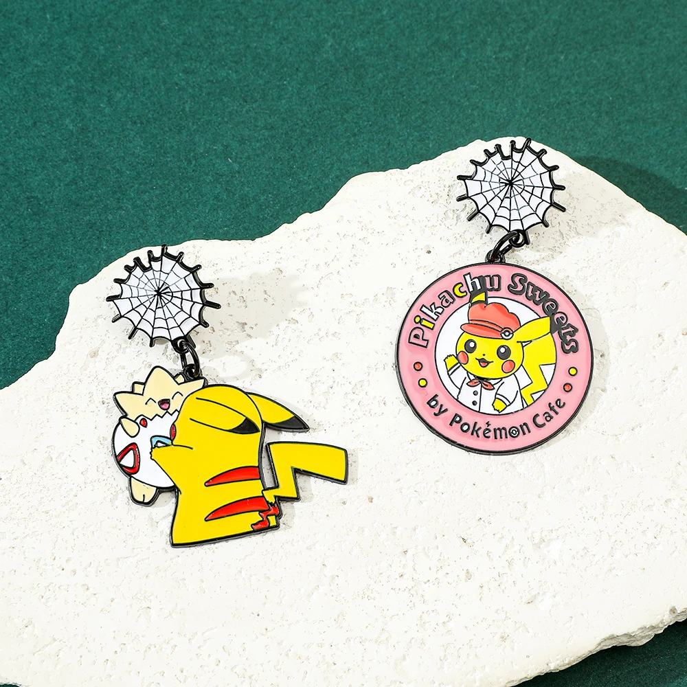 أزياء البوكيمون بيكاتشو المينا التلبيب دبوس الإبداعية الكرتون المعادن بروش ظهره اكسسوارات للأطفال شخصية هدية #5