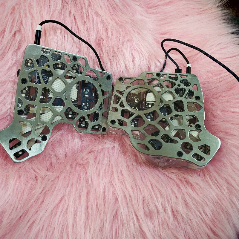 

Комплект мини-разъемной клавиатуры Charybdis, изготовленная на заказ проводная сварка QMK/беспроводная Bluetooth с возможностью горячей замены ZMK, 3D-печать, PWM3360 VIA, геймерская клавиатура