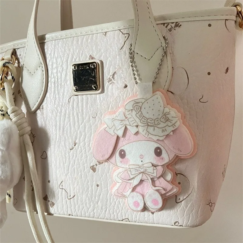 

New Sanrio Cartoon Non Woven Keychain Cute My Melody Anime Movable Character Image Toy Kawaii Keybag Decoration Birthday Gift