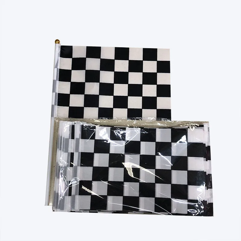 Bandera ondeante de carreras a cuadros blanca y negra – Manual para eventos - imagen 4