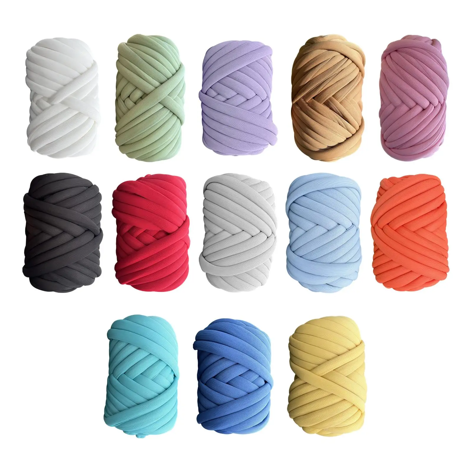 Jumbo Tubular Yarn Tube Giant Yarn Arm Knitting Yarn 250G Chunky Yarn Bulky Yarn for Throw Kids Crafts Pet Bed Hats Weaving