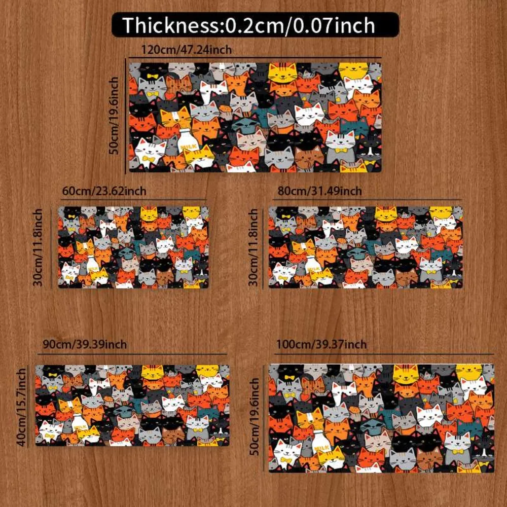Colorful cartoon cat pattern mouse pad משטח לעכבר pk control 1 mousepad блокнот аксесуари на рабочие стіл для офиса