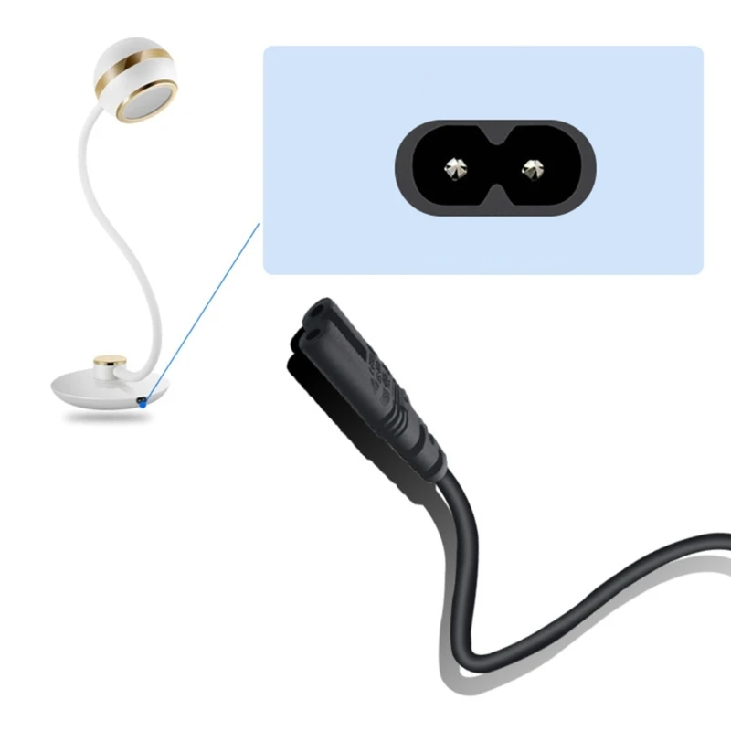 Cable eficiente macho a Cable C14 a C7 Cable alimentación práctico PVC para habitación