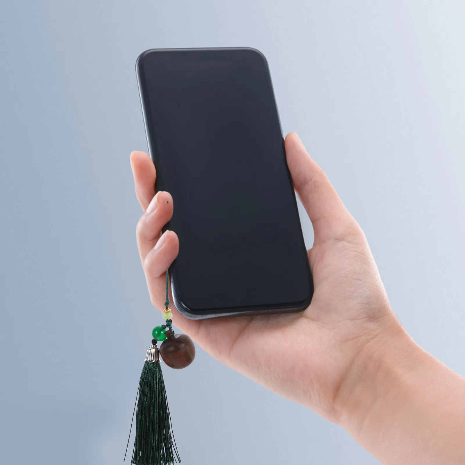 

Sandalwood Polyester Chinese Style Pendant Aromatherapy Phone Chain Tassel Fringe Phone Decoration Unique Cellphone Pendant