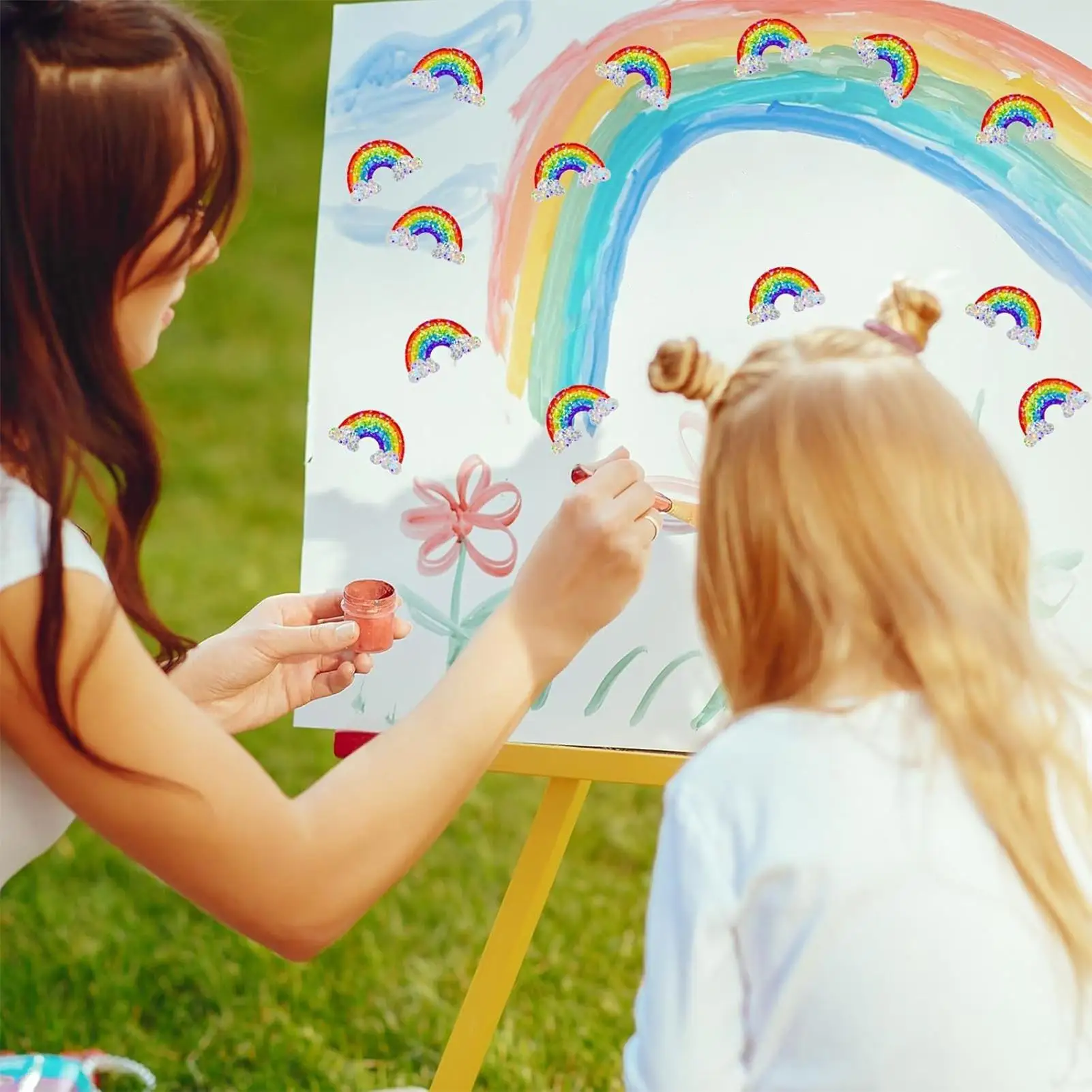 스티커 롤 500개 얇은 자가 접착 데칼 접착 스티커 데칼 소년 소녀 학교 교실 공예 파티 활동용