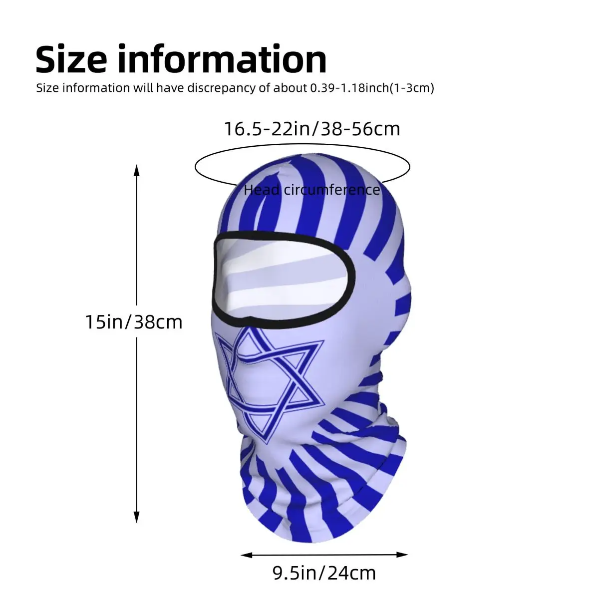 Israel Flag Outdoor Cool Sunscreen Motorcycle Face Mask Moto Biker Wind Cap Mask Stopper Windproof Bicycle Cycling Headgear