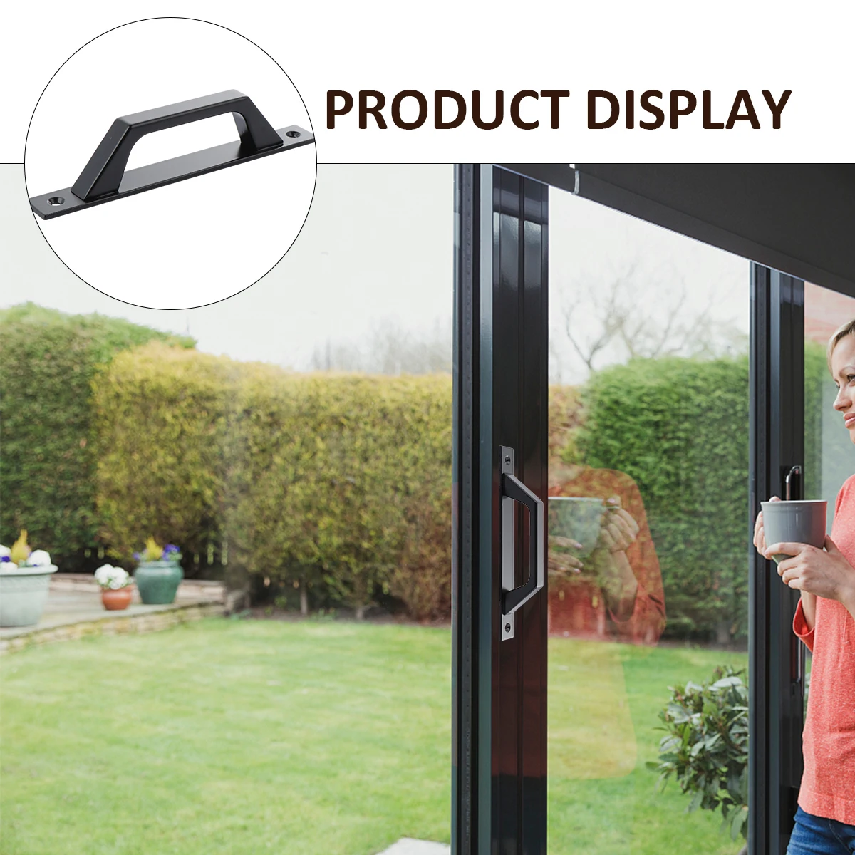 

High Strength Aluminum Alloy Door Handles Industrial Style Durable Corrosion Resistant Bathroom Hanging Rod Compatible