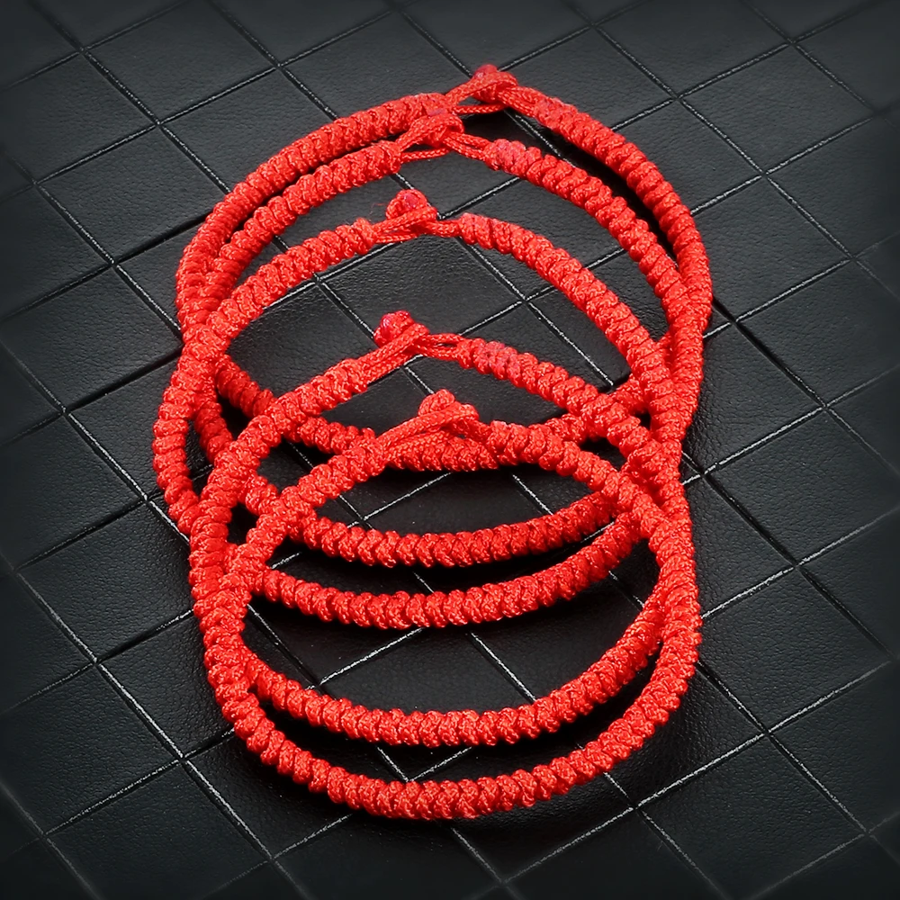 Simple Lucky Red String Bracelets Protection Good Luck Amulet and Friendship Handmade Braid Rope Wristbands Wealth Jewelry Gifts