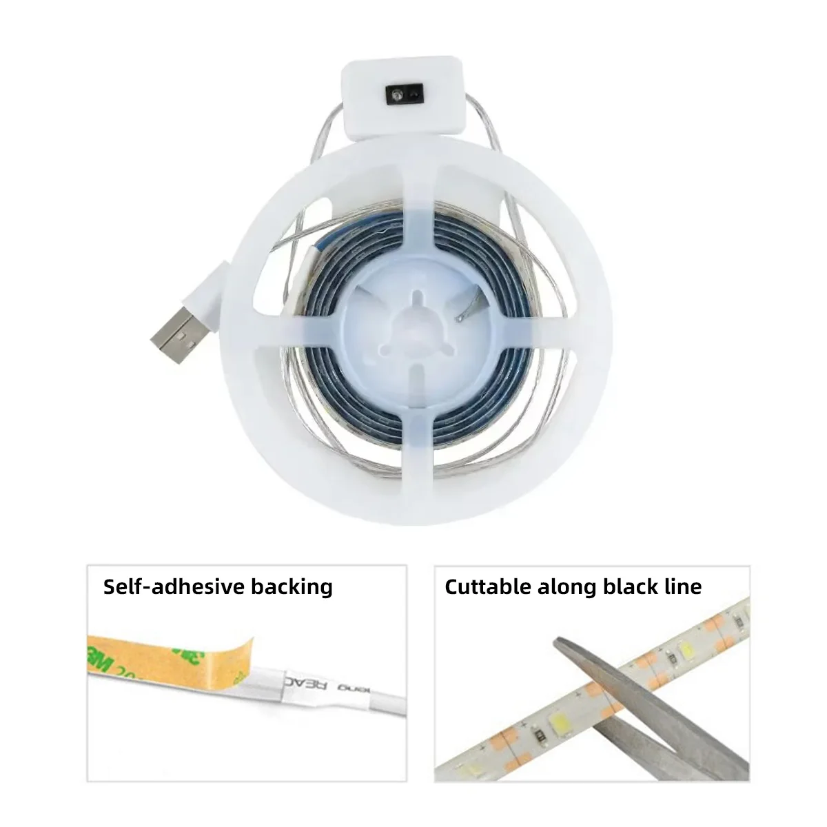1M Hand Sweep Motion Sensor Dimming LED Light Strip with 5v Dc USB Port Suitable for Kitchens TV Backlight High Quality Lighting