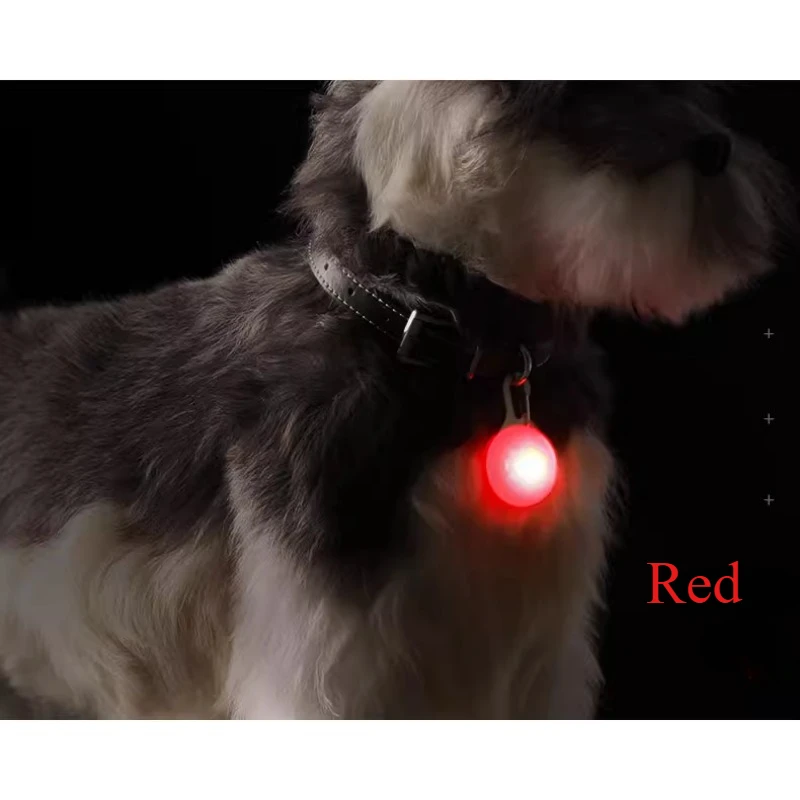 Rechargeable LED Flashlight Dog and Cat Collar Luminous Pendant Night Safety Pet Leads Necklace Ring