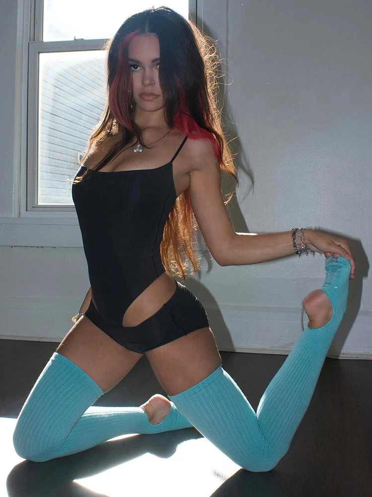 

Cutenew Colorful Heel Drop Toe Stockings Women Solid Fashion Accessories Casual Basic Wild Street Hottie Long Socks Leggings