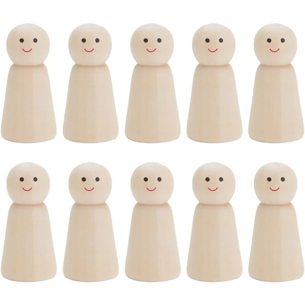 

10 шт. 2,3 дюйма деревянный колышек большой колышек из натурального дерева женский колышек в форме ангела украшения людей незавершенные деревянные фигурки для искусства своими руками