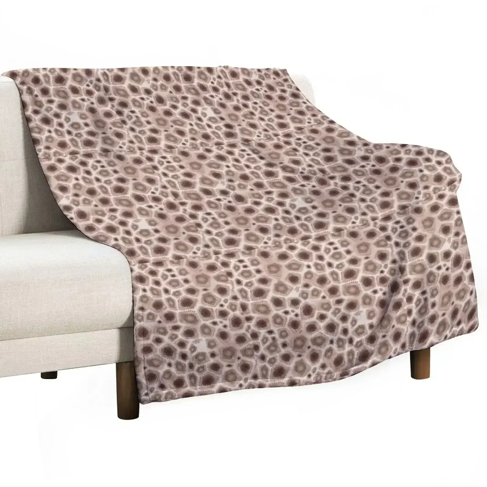 Petoskey stone Throw Blanket Flannels Decoratives Baby Flannel Fabric Blankets