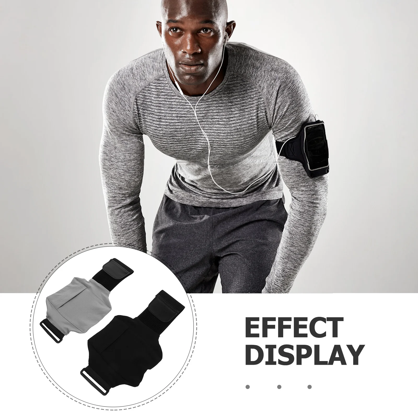 2 шт. регулируемый спортивный ремешок для ног, эластичный держатель для телефона, сумка для бега, бега, езды на велосипеде, фитнеса, мобильного чехла, дорожный ремень для денег