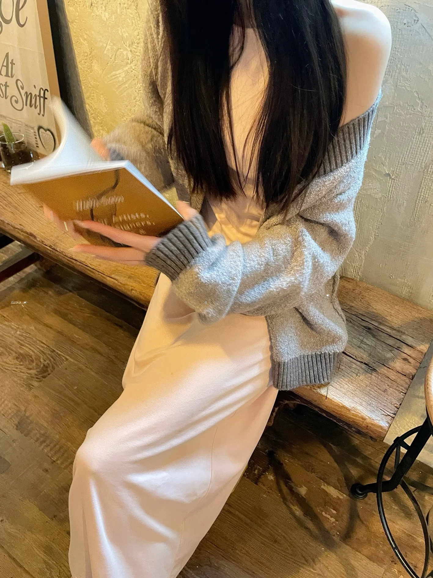 

Новый осенний вязаный кардиган Maste Lazy Loving: свободный, удобный, шерстяной, длинный, легкий в носке, круговой трикотаж