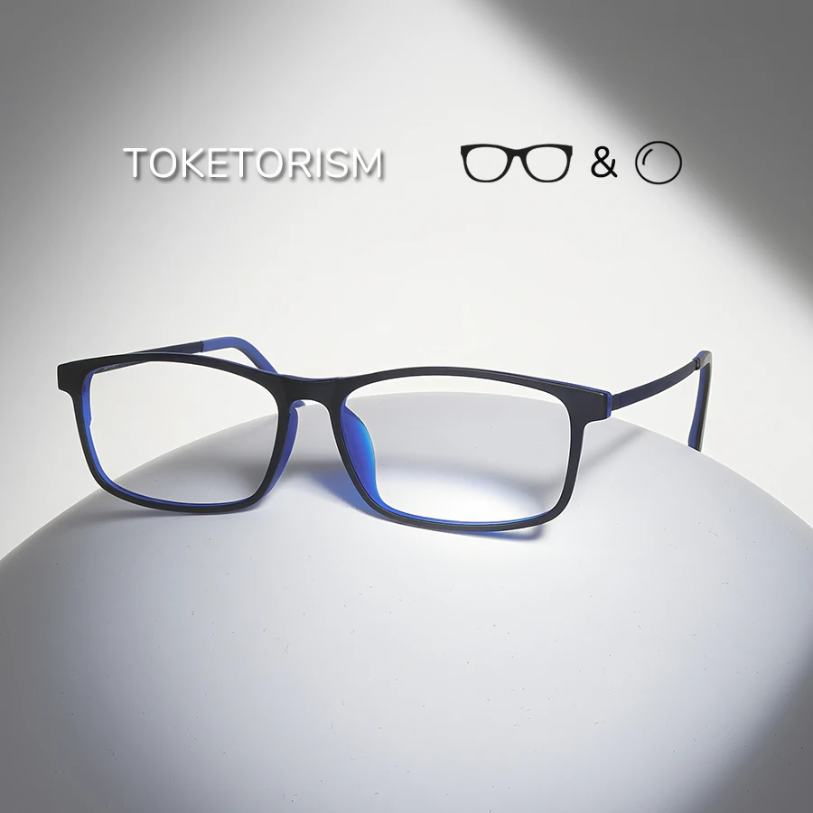 

Toketorism Rectangle Large Eyewear Reading Eyeglasses For Men Outdoors TR90 Frame Myopia Glasses For Women