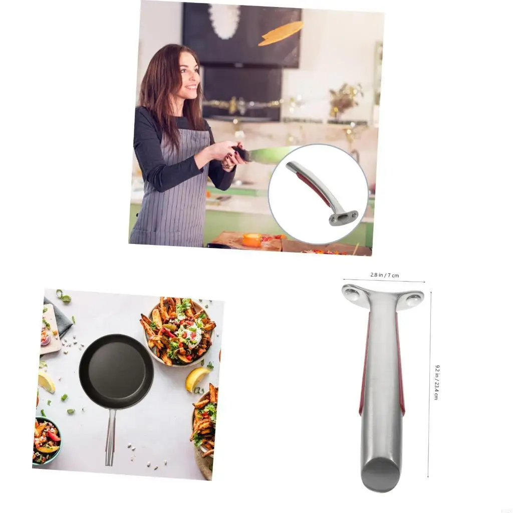 F92F Heat Resistant Cooking Pan Handle Attachments Rustproof Stainless Steel Pot Handle Kitchen Cookware Parts