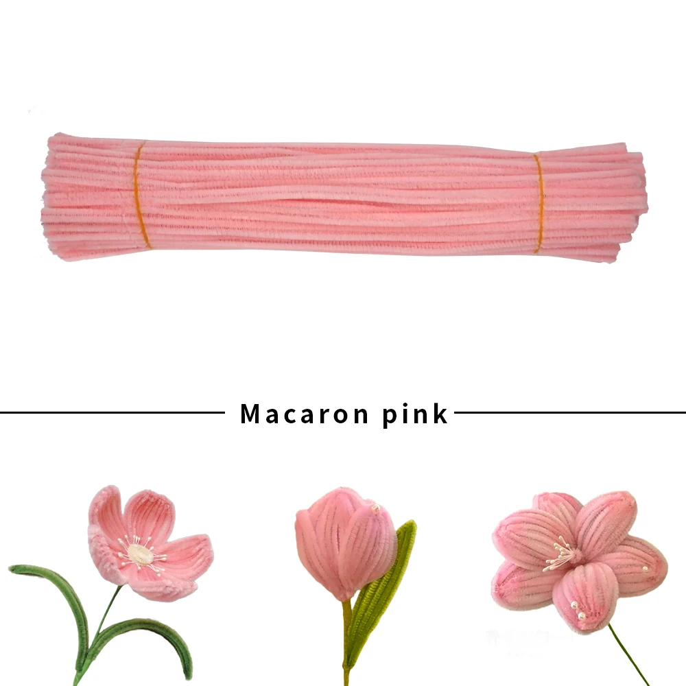 Pijpreinigers 100 Pcs 7 Kleuren Chenille Stengels Voor Diy Ambachtelijke Decoratie Creatieve Schoolprojecten (30Cm X 12 Inch, Macaron Kleuren)