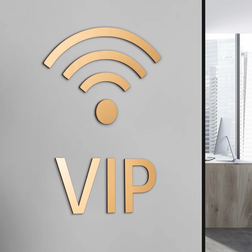 MD Acrylic Door  Sign WIFI No Smoking Bedroom Washer Lift Stair Arrow Tool Cafe Bathtub Shower Dress Room Customize Wall Symbol