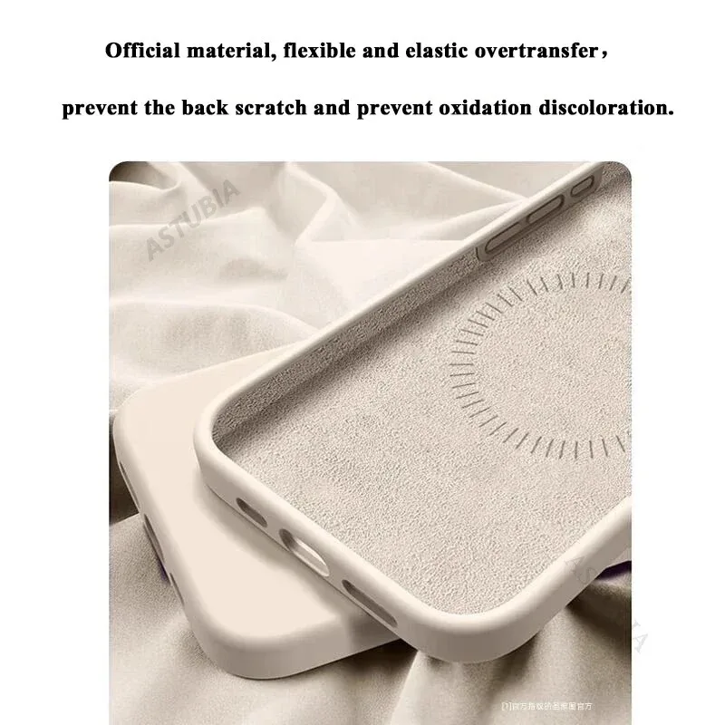 for Magsafe Phone Case For iPhone 15 14 16 Plus 13 12 11 Pro Max Wireless Charging Silicone Soft Anti impact Colorful Cover