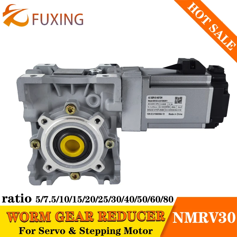 Precisão Worm Redutor de Engrenagem para Nema23 Stepper Motor de Passo ou Servo Motor 100w 810 Backlash Arcmin Hs30 Caixa de Velocidades Nmrv030 Alta
