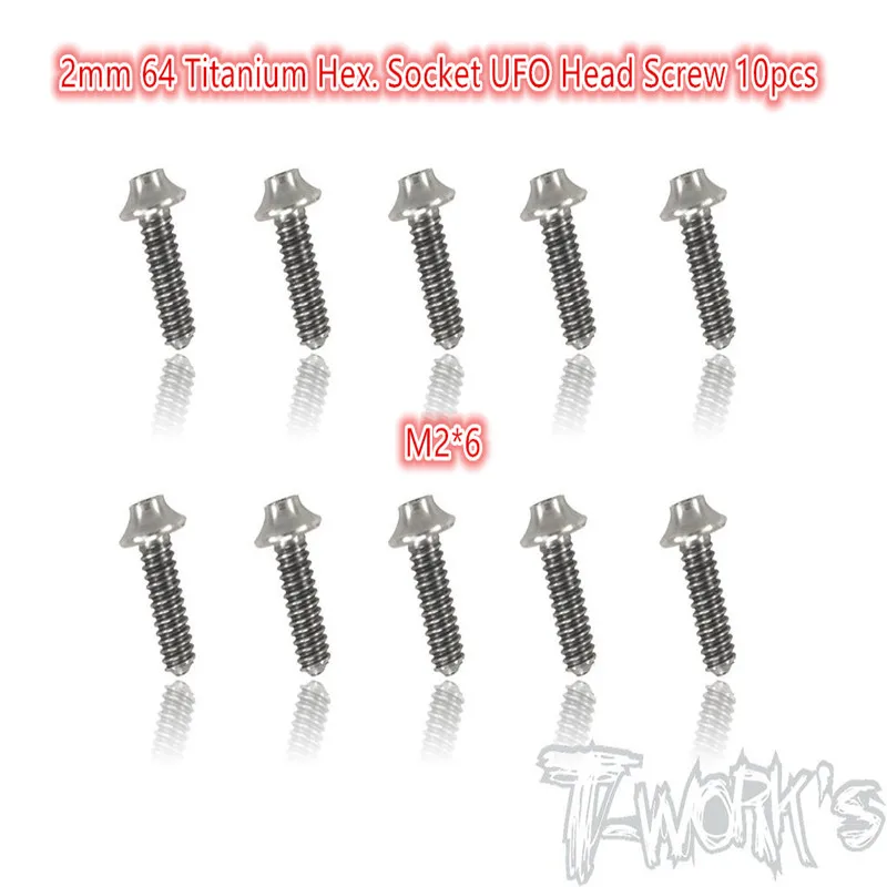 T WORKS 2mm 64 Titanium Hex. Socket UFO Head Screw 10pcs MINI Z GL RACING 1/28