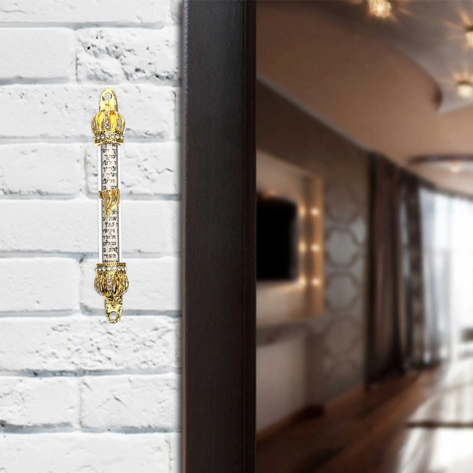 

Metal Jewish Door Mezuzah House Blessing Decor Front Ornaments mezuzah scroll door side mezuzah Bible Crown Retro Design