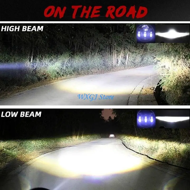 

37JE 7" LED Headlight Car Led Driving Lights Hi/Lo Beam DRL 8000lm for for Wrang