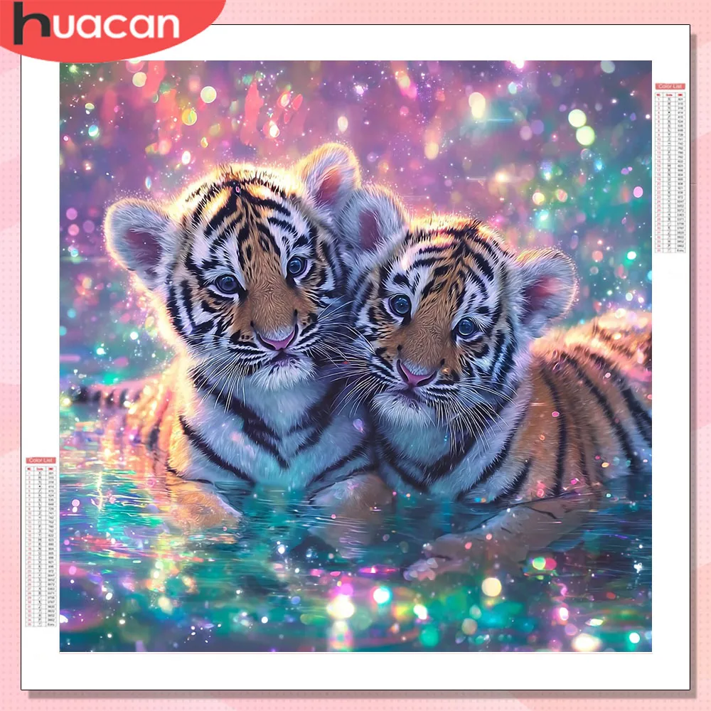 HUACAN Diamond Painting News 2026 Tiger Animal Diamond Art M