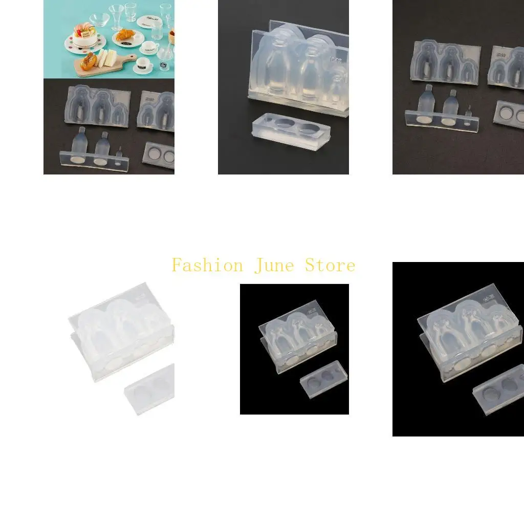 N5KA Glass Bottle Epoxy Resin Casting Silicone Mold DIY Art Craft Home Ornament