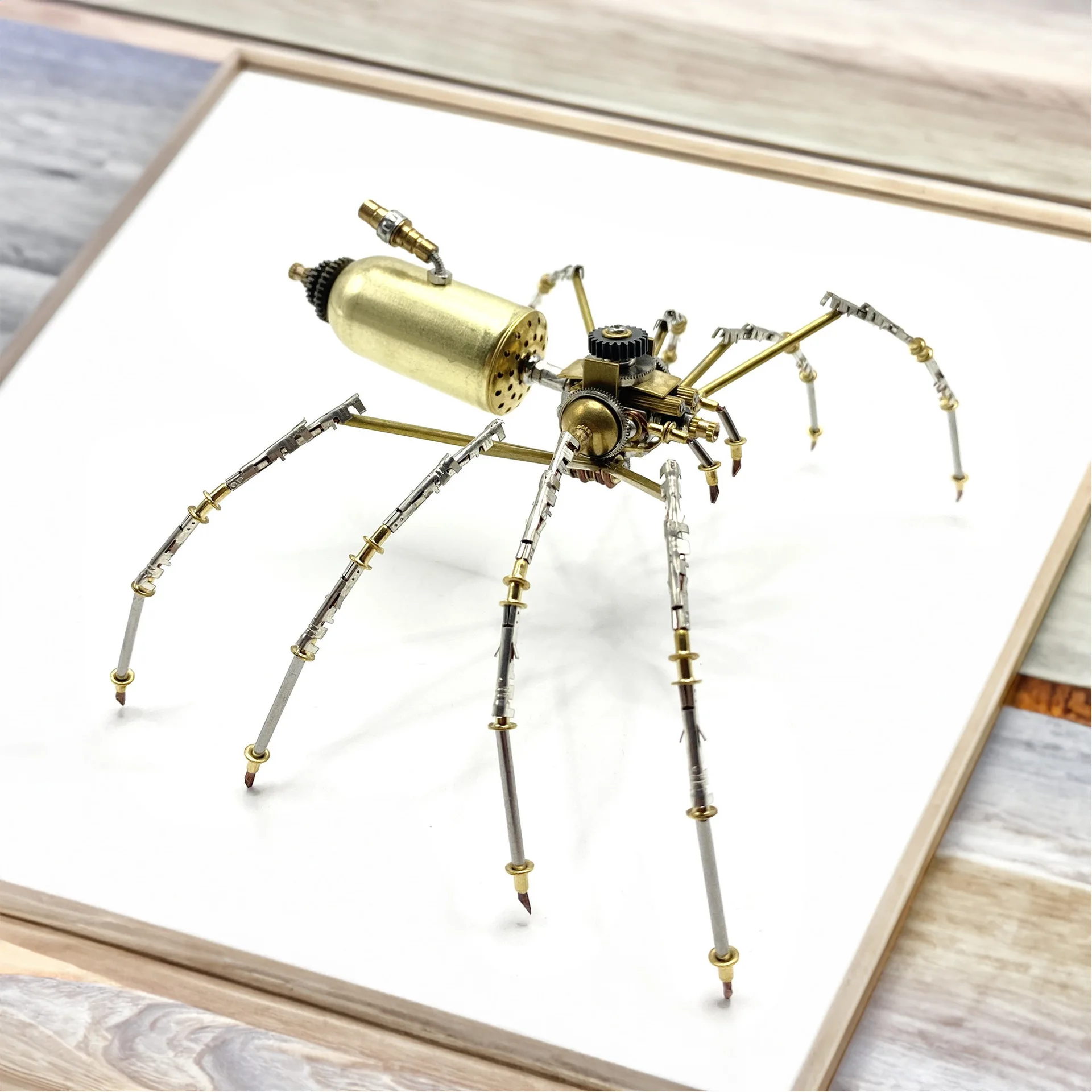 

Забавный 3D-пазл из металла в стиле стимпанк: часовой механизм в виде паука, киберпанк-насекомое, креативное украшение ручной работы для рабочего стола