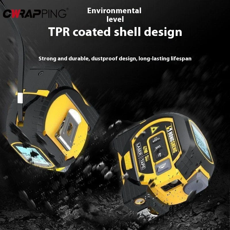 

Лазерная рулетка 4/60 м, устройство для измерения зданий, лазерный дальномер, лента 5 м, лазерная рулетка 3 в 1, с ЖК-цифровым дисплеем