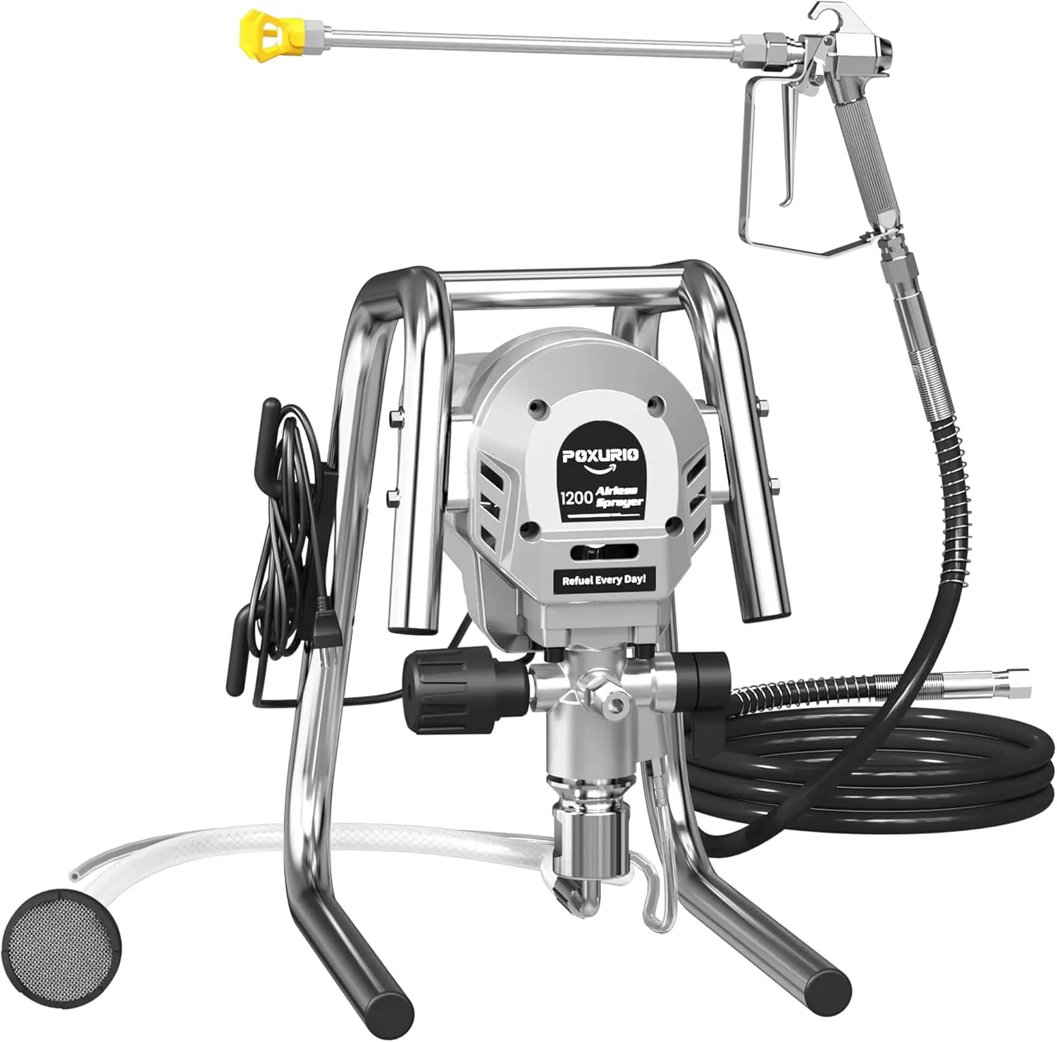 3300PSI High Efficiency Electric Paint Sprayer with Extension Rod, Thinning-Free Stand Airless Sprayer for Home Exterior and Int