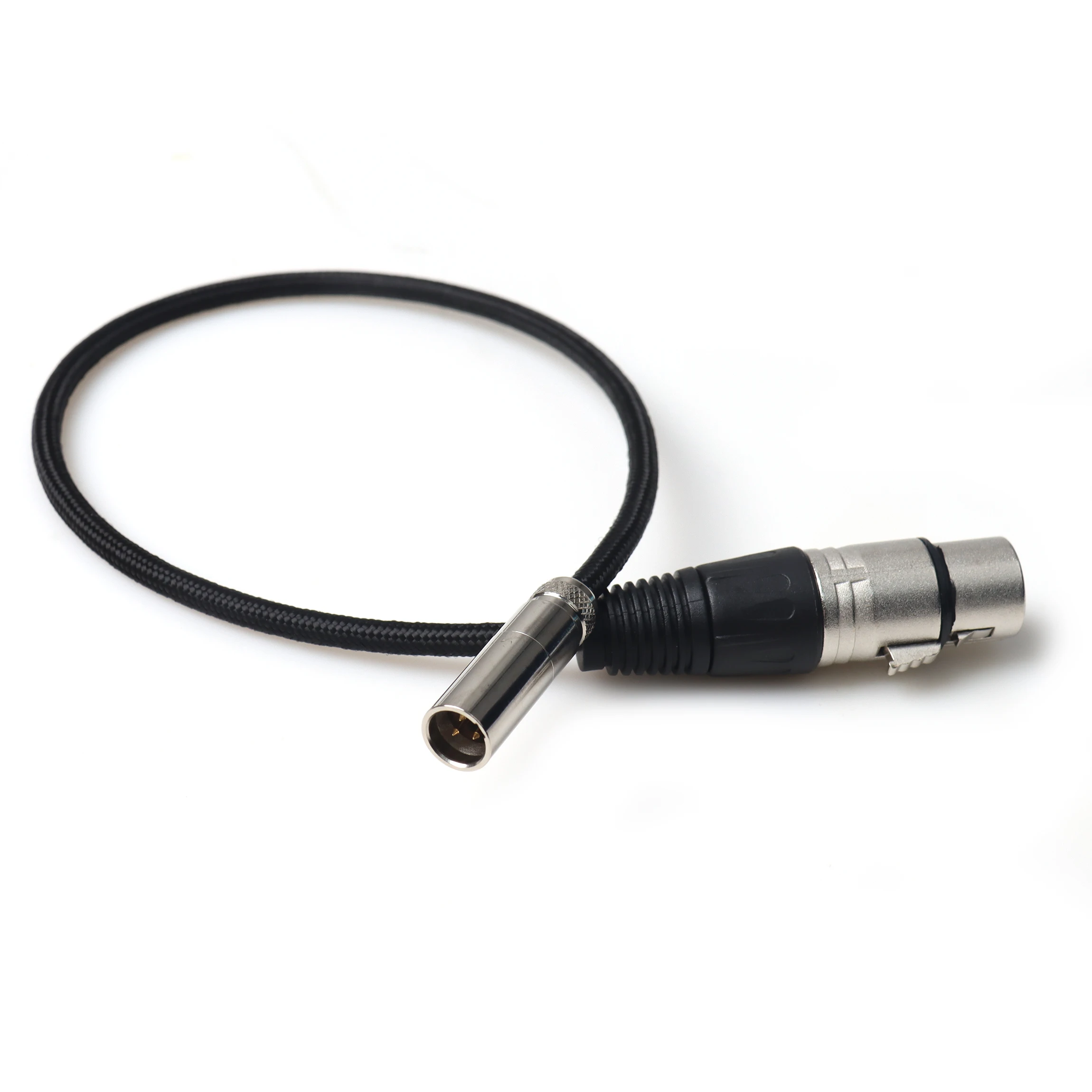 LANO 3Pin Mini XLR male to XLR female Audio Cable nylon camera video cable