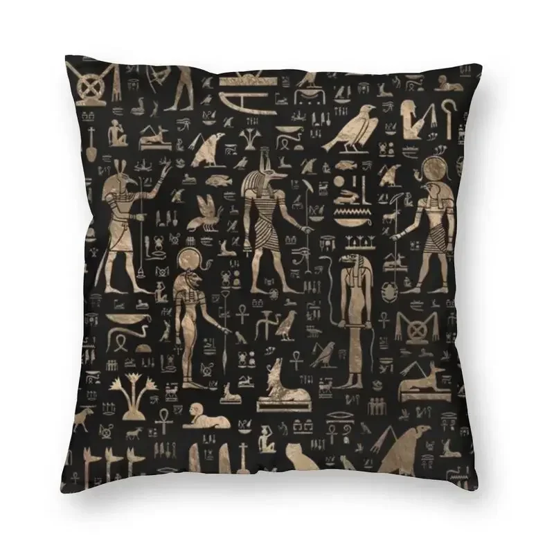 CLOOCL Ancient Egypt Anubis Pillow Case Printed Hieroglyphs Cushion Cover for Sofa Car Home Decor Harajuku Pillowcase