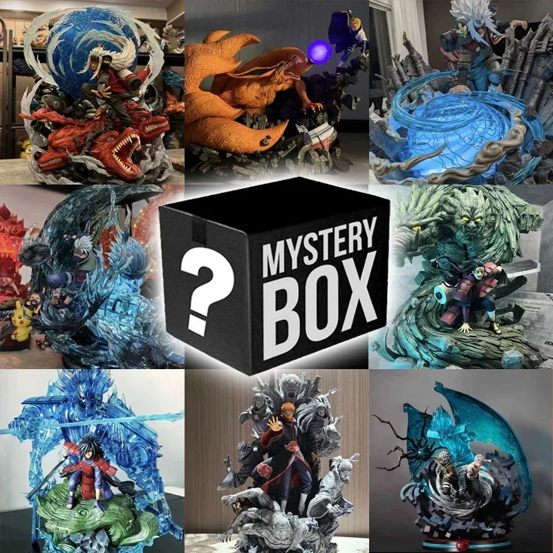 

Naruto Mystery Box Anime Figures 5-30cm Surprise Figure Sasuke Kakashi Model Collection Periphery Toys Desktop Decoration Gift