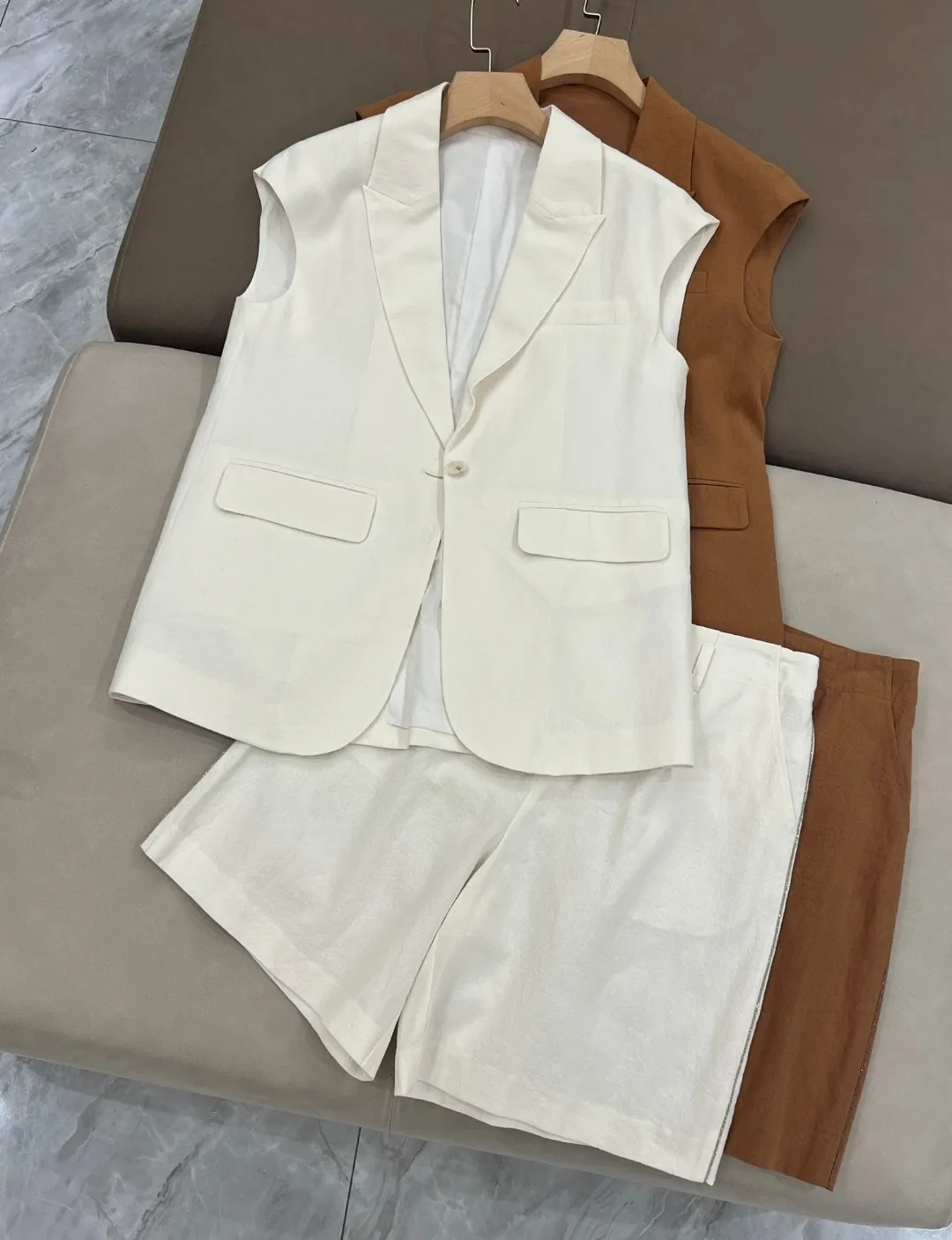 

Bc* Fashion Commuter Career With The New Summer Light Cotton Linen Two-piece Suit Ladies High-quality Temperament