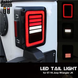 LED Tail Lights Smoke Lens For Jeep Wrangler 2007-2017 JK JKU With Break Back Up Light Reverse Turn Parking Signal Lamp Assembly