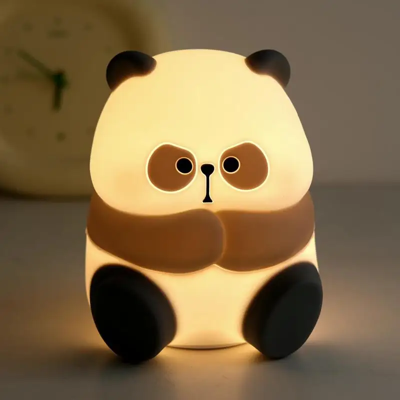 

Panda Lamp Animal Night Lamp Cute Panda Soft Silicone Touch Control Rechargeable Cartoon Panda Desk Lamp Convenient Silicone