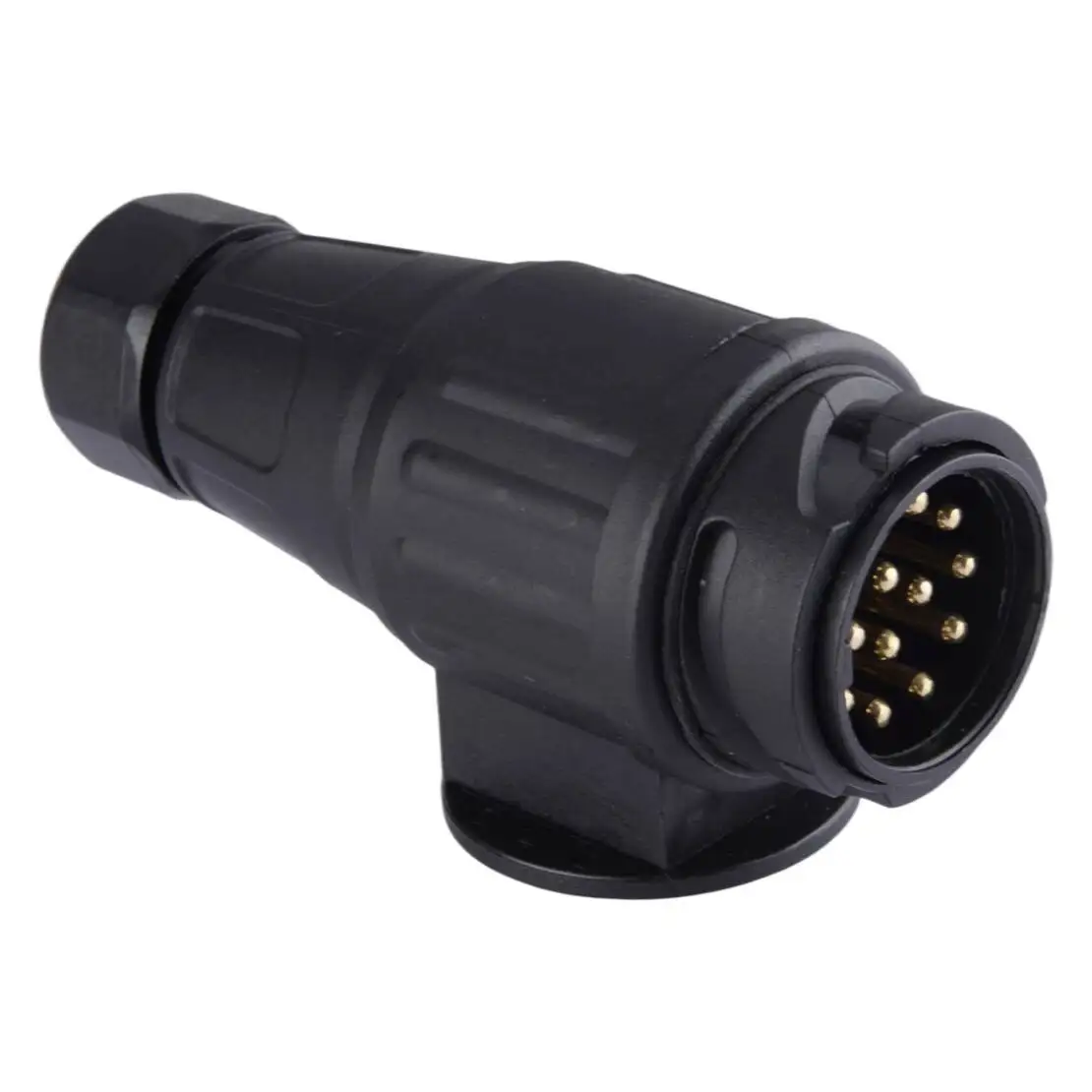 EU European 12V Electric Towing Plug Adapter Wiring Connector Black Fit For Car Trailer Truck Caravan Boat Yacht