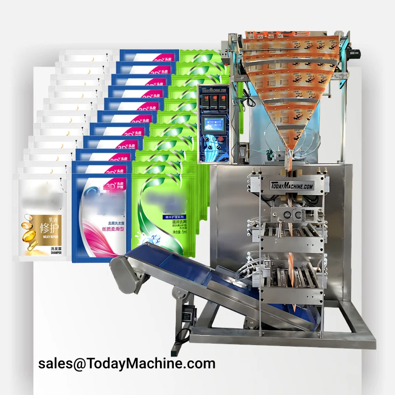 Automatic multi lane ketchup tomato sauce curry paste honey sachet liquid packaging machine stick honey