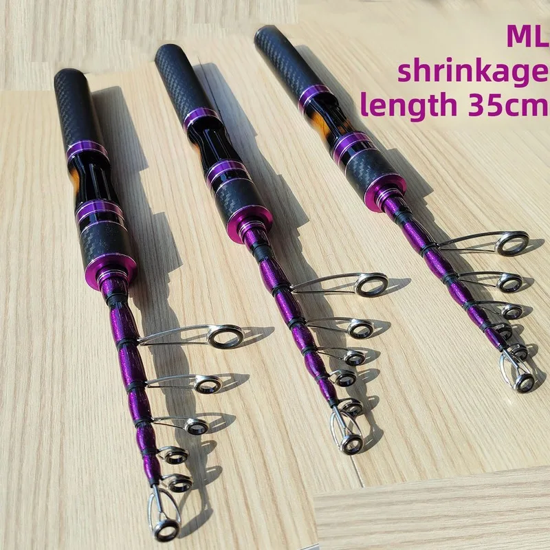 Portable travel telescopic fishing rod MLAdjustable ultra short mini micro suitable for lure fishing lightweigh