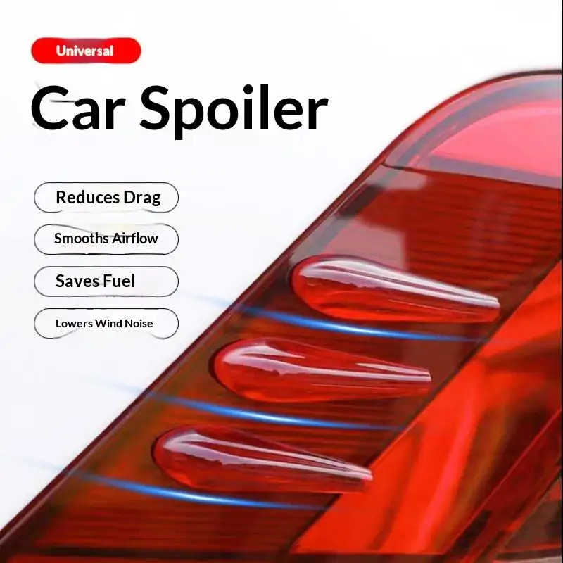 6pcs Car'S 3D Guide Strip Sticker Noise Reduction Refit Headlight Decoration Scratch Rub Low Fuel Air Blocking Strip Growth Rat