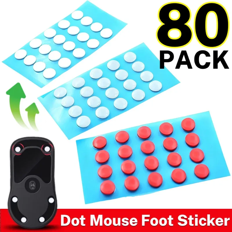 

20-80PCS Universal Mouse Feet Rounded Dots Stickers Ice Version Mouse Skates Feet Stickers 6mm 7mm for G1/MX300/100//M210/M-18