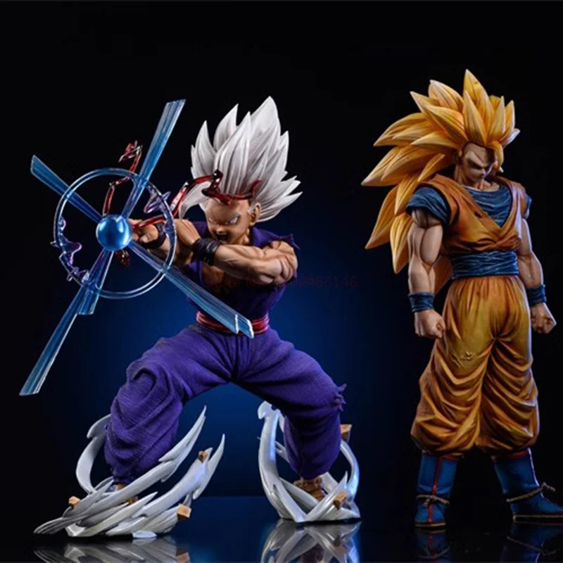 Anime 25cm Figures Dragon Ball Gohan Figures Son Gohan Ssj3 Action Figure Magic Guan Light Kill Cannon Collection Model Doll Toy