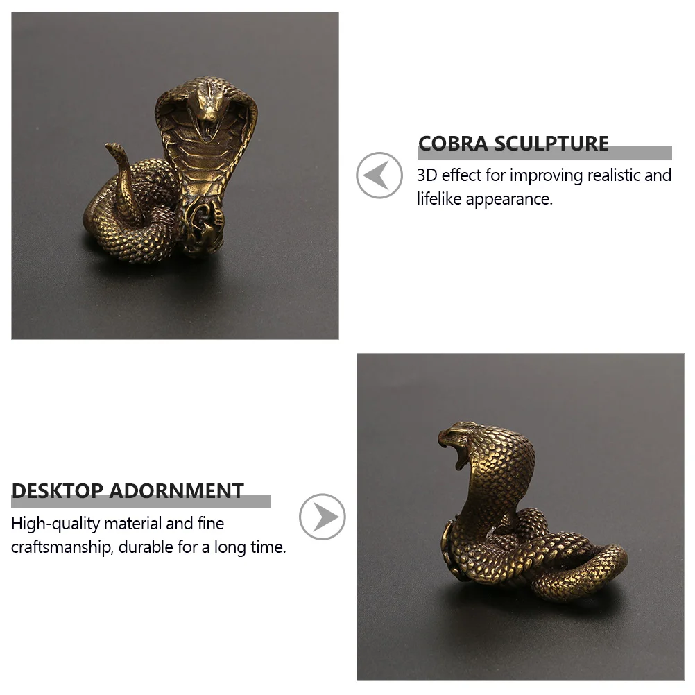 Bronze Tea Pet Home Decoration Animal Sculpture Table Ornament Snake Desktop Adornment Car Accesories