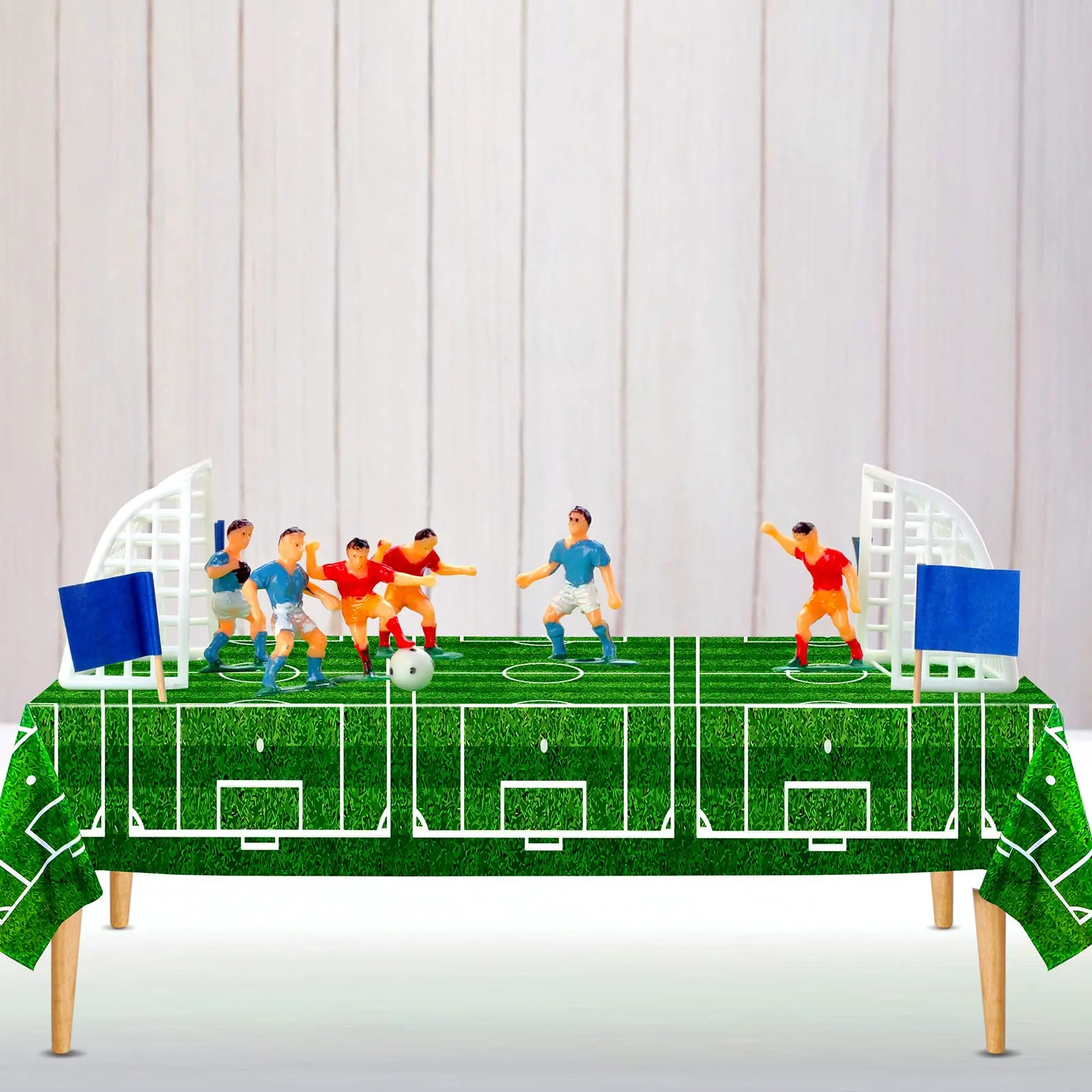 Soccer Party Disposable Tablecloth Plastic Table Cover Soccer Theme Birthday Party Decoration Supplies