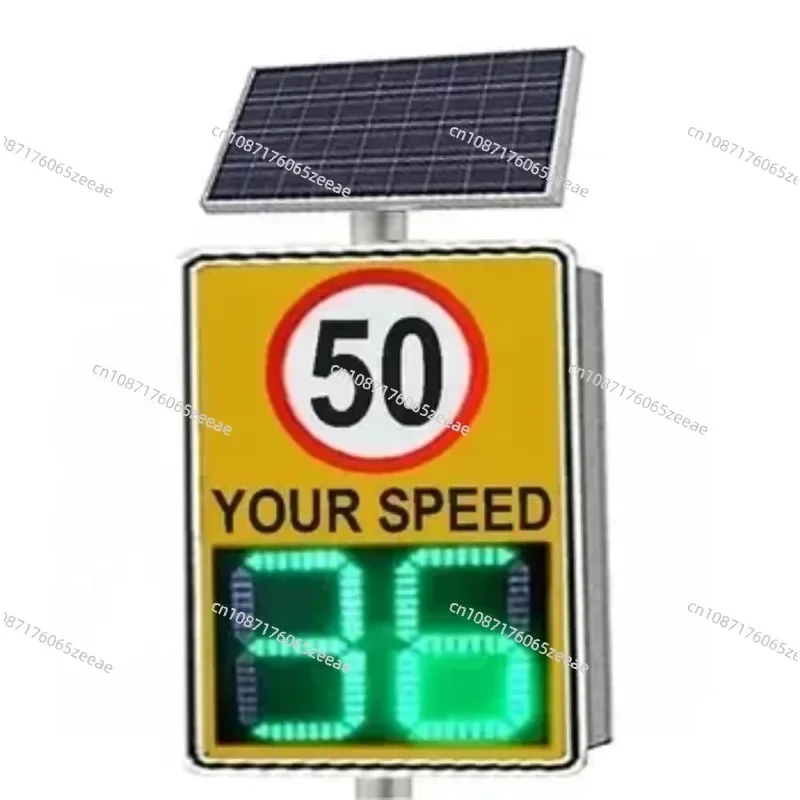 Solar Powered Led Radar Sensors Controlled Traffic Speed Sign Solar Powered Limit Signs Radar Detector